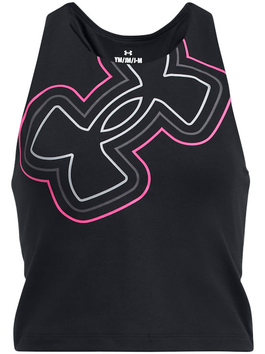 Παιδικό Crop Top Αμάνικο Μαύρο Branded