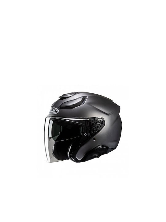 HJC F31 Jet Helmet with Sun Visor ECE 22.06 Semi Flat Titanium