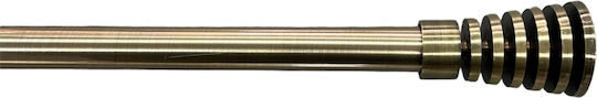 My Home Luxury Metallic Curtain Pole Single Φ28mm 310cm Gold
