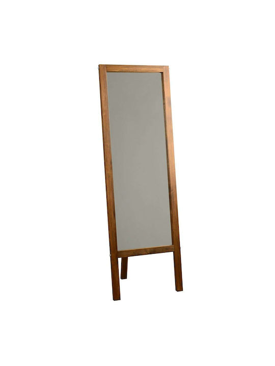 Aberto Design Boden- oder Standspiegel mit Braunes Holzrahmen 170x55cm