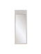 Aberto Design Καθρέπτης με Λευκό Ξύλινο Πλαίσιο 155x55cm