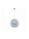 Ideal Lux Sp1 D40 Κρεμαστό Φωτιστικό Ασημί 40x40εκ.