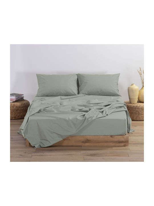 Nef-Nef Homeware Σεντόνι Υπέρδιπλο 240x270εκ. Basic Mint