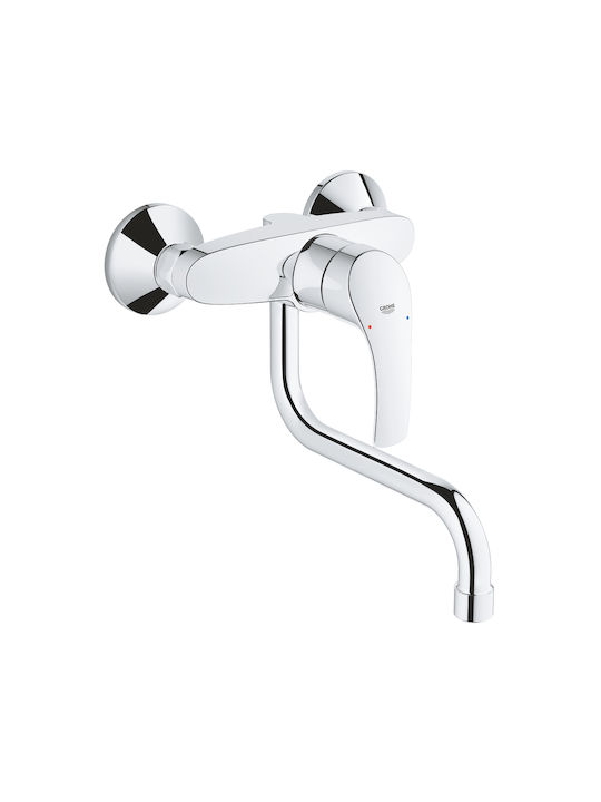 Grohe Eurosmart Wall Kitchen Faucet Silver