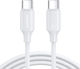 Joyroom S-CC060A9 USB 2.0 Cable USB-C male - USB-C 60W Λευκό 0.25m