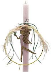 Easter Candle Round Scented Pink