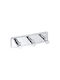 Bemeta Bemeta Кука Баня Тройно с винтове ​18.5x5см Inox Сив