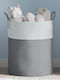 vidaXL Storage Basket Fabric Gray 38x38x46cm 1pcs