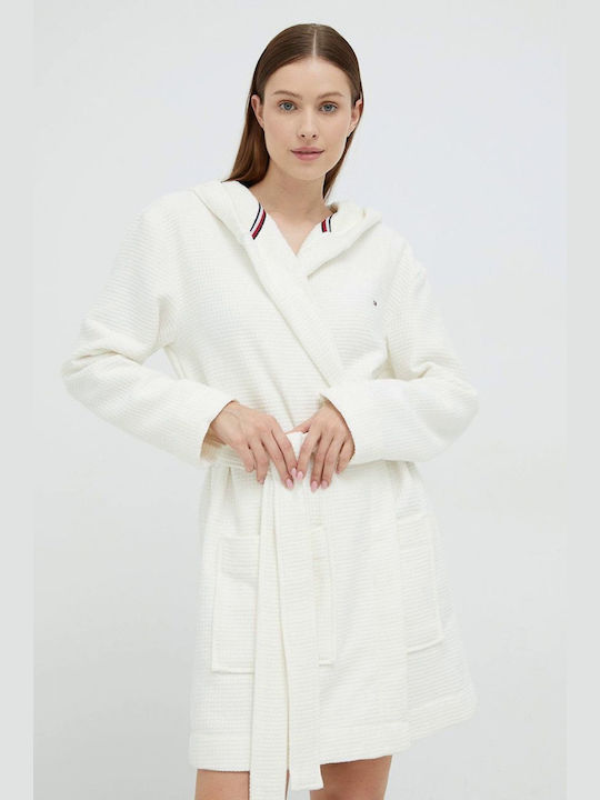 Tommy Hilfiger Women's Bathrobe White UW0UW05204-0F7