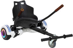 Smart Balance Wheel Regular White Pearl PRO Black Ergonomic Seat Hoverboard με 15km/h Max Ταχύτητα και 15km Αυτονομία σε Λευκό Χρώμα με Κάθισμα