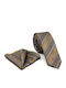 Legend Accessories Männer Krawatten Seide Mit Muster in Braun Farbe