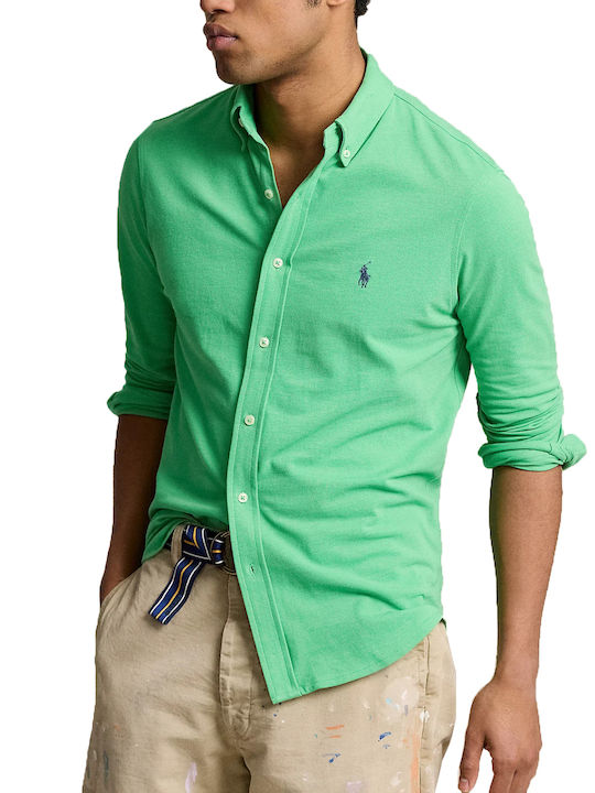 Long-sleeved Cotton Shirt Classic Kelly