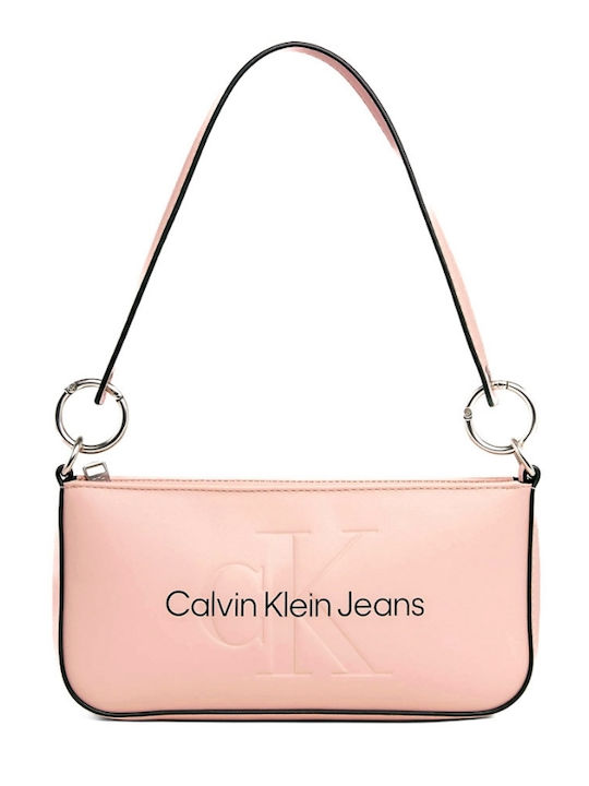 Calvin Klein Din piele Geantă de damă De umăr Roz