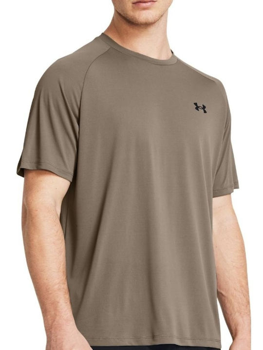 Under Armour Men's Athletic T-shirt Short Sleeve Brown