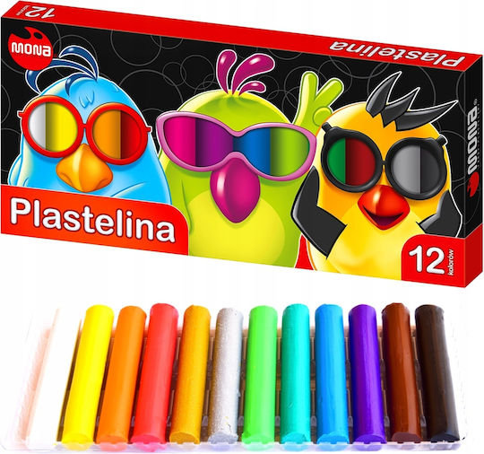 St. Majewski Plasticine in Box for 3+ Years, 12 Pieces