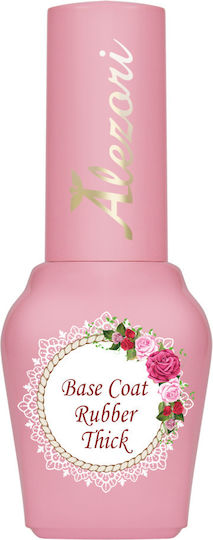 Alezori Thick Base Coat for Regular Nail Polish Quick Dry Rubber 15ml Hema Free