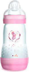 Mam Sticlă de Plastic pentru Bebeluși Anti-Colici cu Tetină de Silicon 260ml 1buc