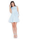 Katrus All Day Spaghetti Strap Mini Dress Blue