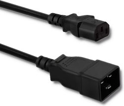 Qoltec IEC C13 - IEC C20 Cable 12m Μαύρο 53991 Qoltec IEC C13 - IEC C20 Cable 12m Μαύρο 53991