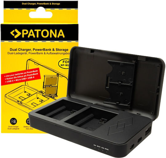 Patona Double Battery Charger Compatible with Fujifilm NP-W235, XT4