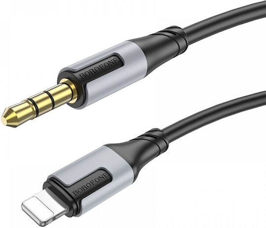 Borofone BL19 Редовна 3.5mm към Lightning кабел Черен 1м