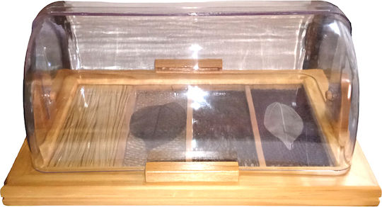 Etoile Brotkasten mit Deckel Hölzernes Transparent 30x20x13.5cm