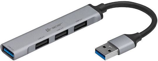 Tracer H41 Hub 3 Porturi USB 2.0 cu Conectare USB-A Gri