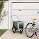 Vidaxl Bicycle Trailer for Pets Gray Black Oxford Fabric Iron