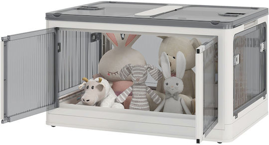 HomCom Kunststoff Aufbewahrungsbox mit Räder und Deckel 69lt