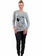 Disney Kinder Schlafanzug Winterlich Grey 101