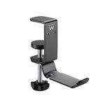 Desk Mounted Headphone Stand Black