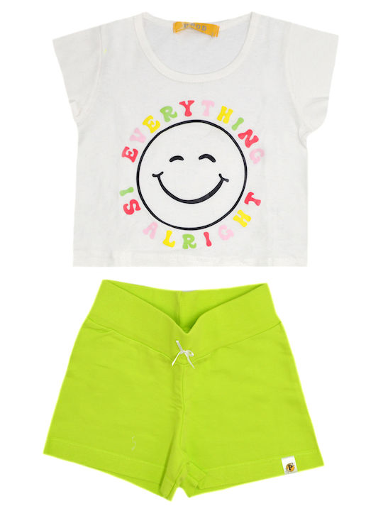 Prod Set Summer 2pcs White/lime Everything Is Alright