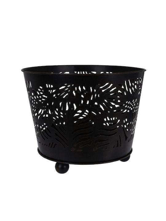 Ambiance Kamin Draußen Metallisch Schwarz 35x35x45cm