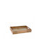 Excellent Houseware Wooden Rectangular Serving Tray with Handles in Brown Color 45.5x29.5x7cm 1pcs