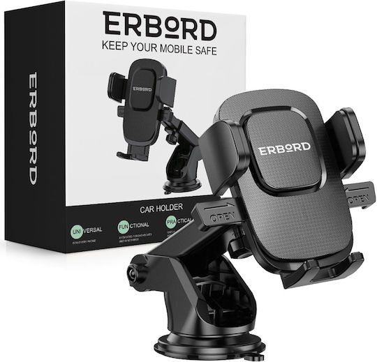 Erbord Handyhalterung Auto 4.5" - 7" mit verstellbaren Haken Schwarz