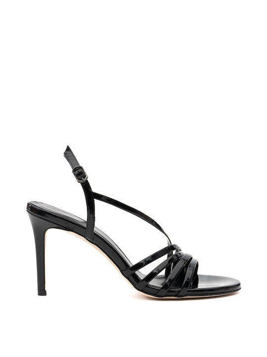 Philippe Lang Patent Leather Women's Sandals Black