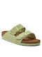 Birkenstock Women's Flat Sandals in Green Color Narrow Fit