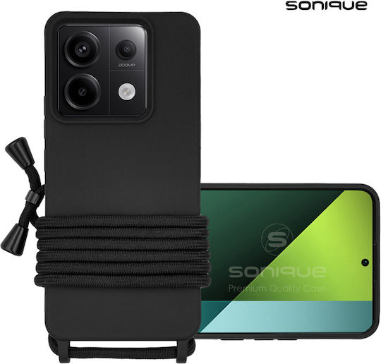 Sonique Back Cover Silicon 0.5mm cu Curea Negru (Xiaomi Redmi Note 13 Pro 5G / Poco X6 5G)