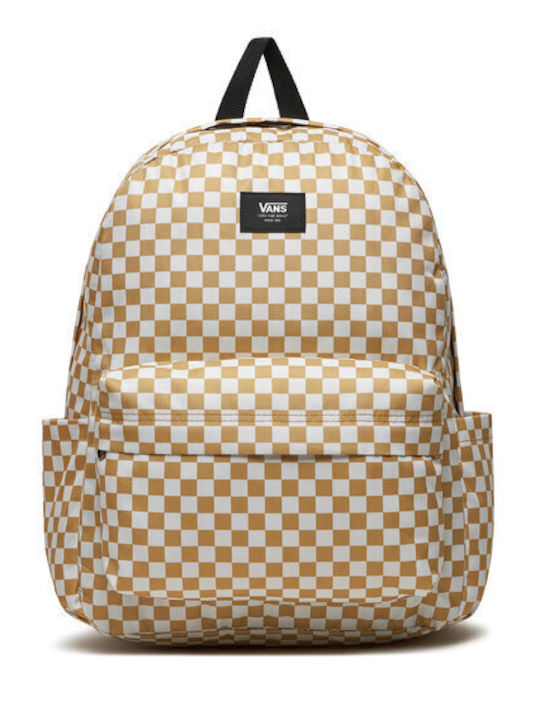 Vans Old Skool Check School Bag Backpack Junior High-High School in Brown color 22lt