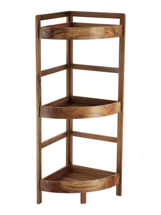 Eurocasa Corner Wall Mounted Bathroom Shelf Wooden