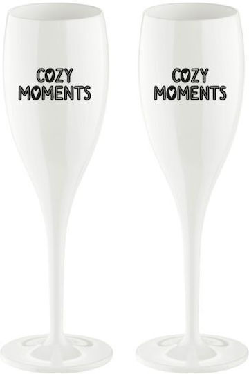 Koziol Glas Champagner aus Glas in Weiß Farbe Kelch