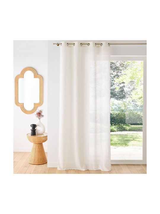 La Redoute Interieurs Κουρτίνα mit Grommet Weiß 350340954_10465_75 135x350cm