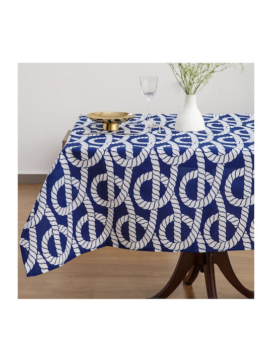Borea Tablecloth Marino Blue 140x140cm