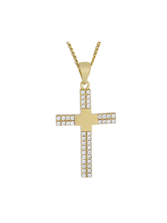 Katsigiannis Women's Gold Cross 14K with Chain