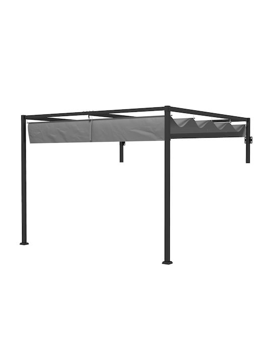 Πέργκολα Κήπου από Μέταλλο 400x400cm Γκρι 84C-470V02CG Πέργκολα Κήπου από Μέταλλο 400x400cm Γκρι 84C-470V02CG