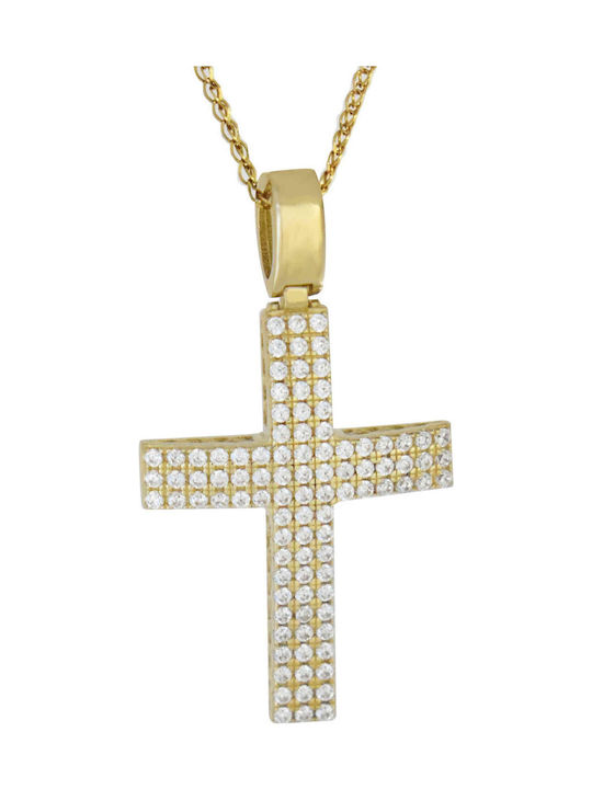 Cruci de Aur pentru Femei 14K cu Lanț EM-0007