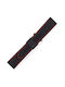 Silicone Strap Black/Red 22mm