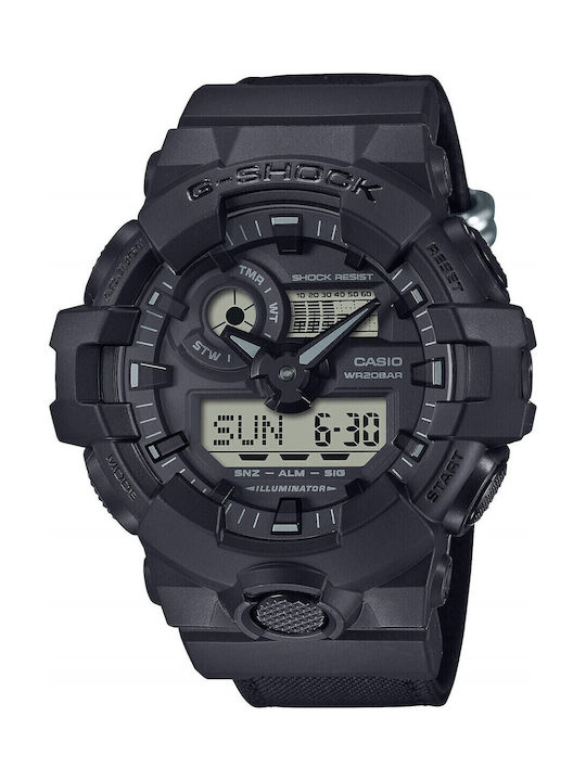 Casio G-shock Analog/Digital Men's Watch 53.5mm Chronograph Battery with Black Rubber Strap