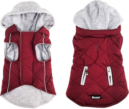 Pet Interest Sportive Jacket Кучешки палта Худи Кафяв Small с дължина на гръбчето 26 см.