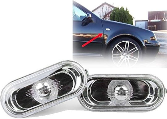 Странични мигачи за VW Golf / Polo / Bora / Passat / Vento / Seat Ibiza / Cordoba / Бели 2 броя / Ca-012079